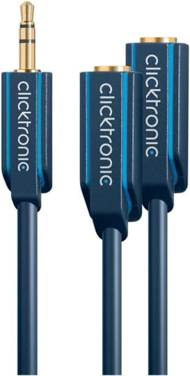 Clicktronic 3.5mm - 2x3.5mm haaroituskaapeli