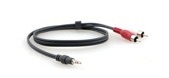KRAMER C-A35M/2RAM-6 3.5MM STEREO AUDIO TO TWO RCA (MALE - MALE) CABLE (6') 1.8M