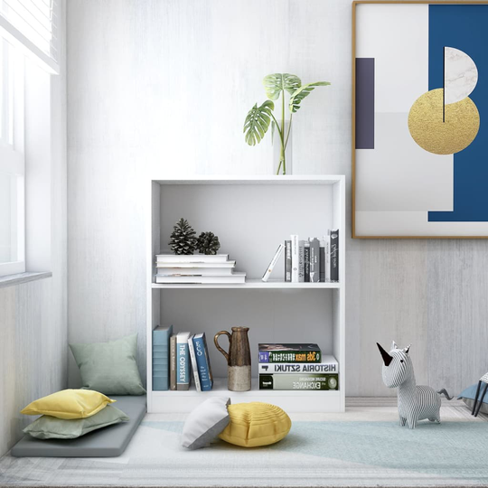 vidaXL Kirjahylly valkoinen 60x24x74,5 cm tekninen puu