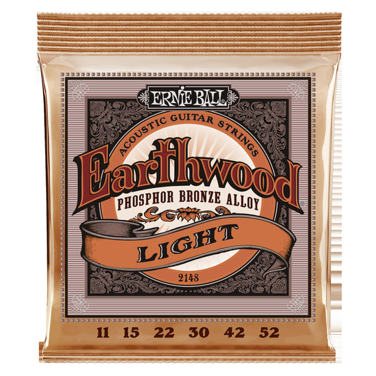 Ernie Ball Earthwood Fosforipronssikitaran jouset, akustinen kitara Light 011-052 - Ernie Ball