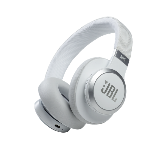 JBL - LIVE 660NC, Wireless Over-Ear Noise-Cancelling Headphones with Mic, White
