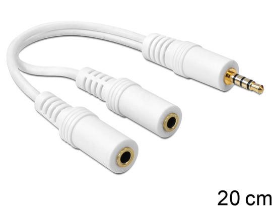 This Headset Adapter By Delock Enables You To Connect A Common Headset With Two 3.5 Mm Stereo Jack M