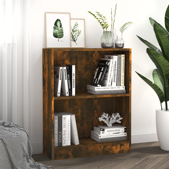 vidaXL Kirjahylly savutammi 60x24x74,5 cm tekninen puu