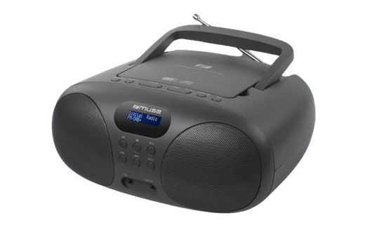 Muse MD-208 DB (musta) On Kauniisti Suunniteltu Kannettava DAB+/FM-radio CD-soittimella. AUX-lii
