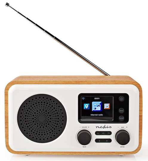 Internet radio ja FM/DAB+/Bluetooth, valkoinen/puu - Nedis