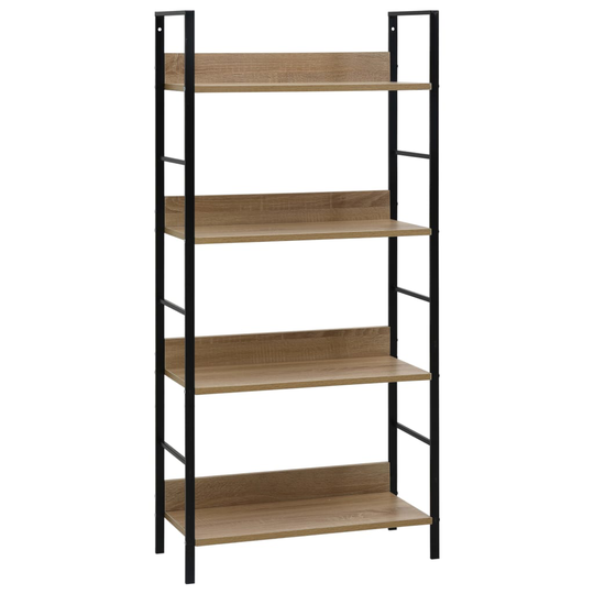 vidaXL 4-tasoinen kirjahylly tammi 60x27,6x124,5 cm lastulevy