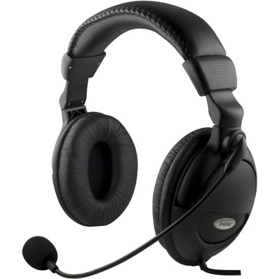Headset, Mikrofoni Ja äänensäätö, 2m Kaapeli, Musta.
