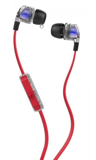Skullcandy Smokin' Bud nappikuulokkeet Punainen / Musta / Läpinäkyvä
