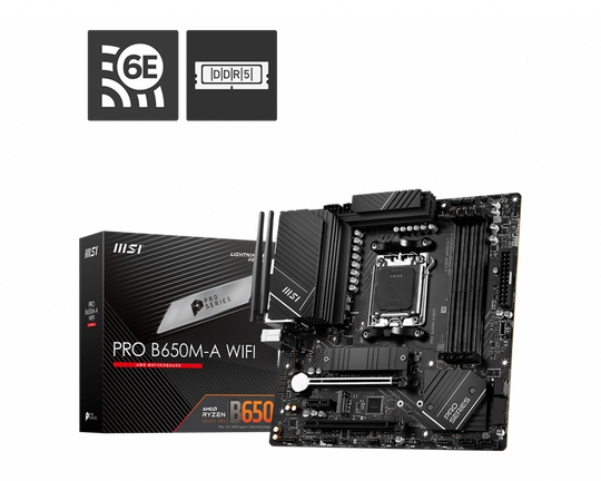 MSI PRO B650M-A WIFI AMD Socket AM5 DDR5