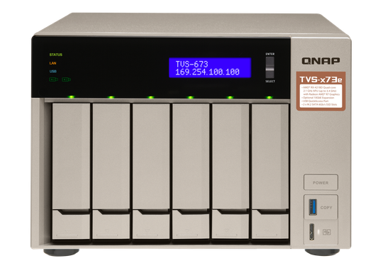 TVS-673e-4G - 4 Gigabit Ethernet Port (RJ45)