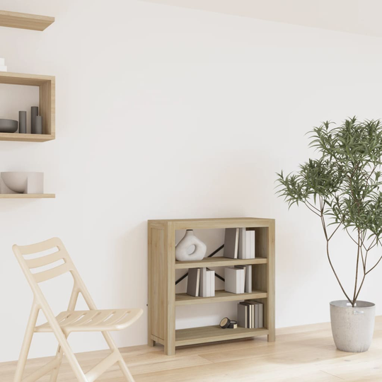 vidaXL 3-tasoinen Kirjahylly 80x30x80 cm täysi akaasiapuu