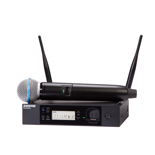 Shure GLXD24R+ BETA58A langaton mikrofonitelinejärjestelmä GLXD24R+ BETA58A