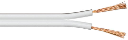 Loudspeaker Cable 2x1.5 Mm², 50m, White