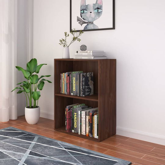 vidaXL Kirjahylly lastulevy 60x31x78 cm ruskea tammi