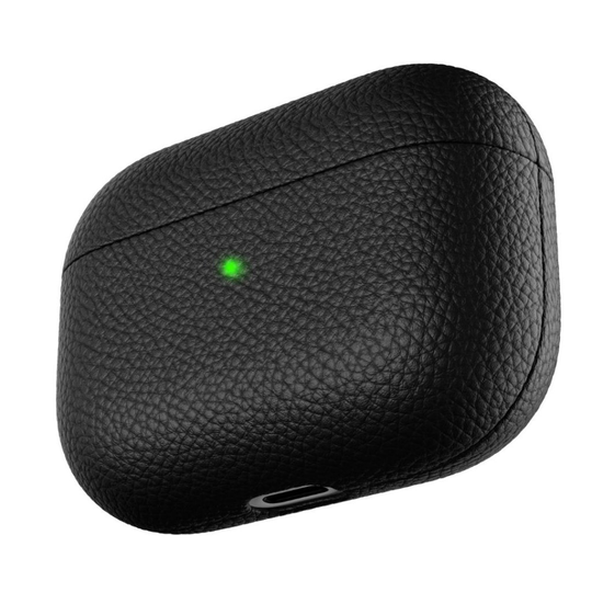 KeyBudz - PodSkinz Artisan Series Leather Case - Handcrafted Leather Case for your Airpods Pro (Color: Black)