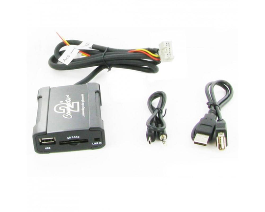 Nissan autokohtainen USB SD AUX 3.5mm adapteri, CTANSUSB001