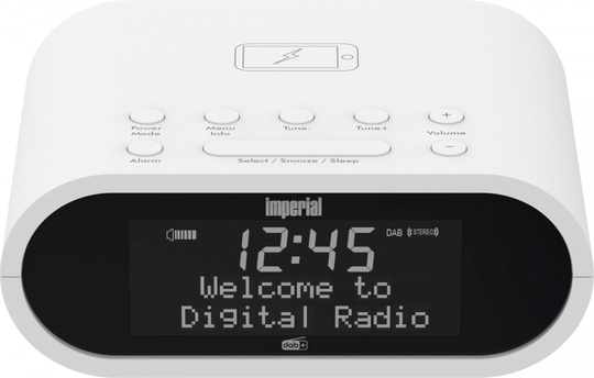 Small-sized DAB+ And FM Alarm Clock Radio Featuring Snooze Button And Wireless Charging For Mobile D
