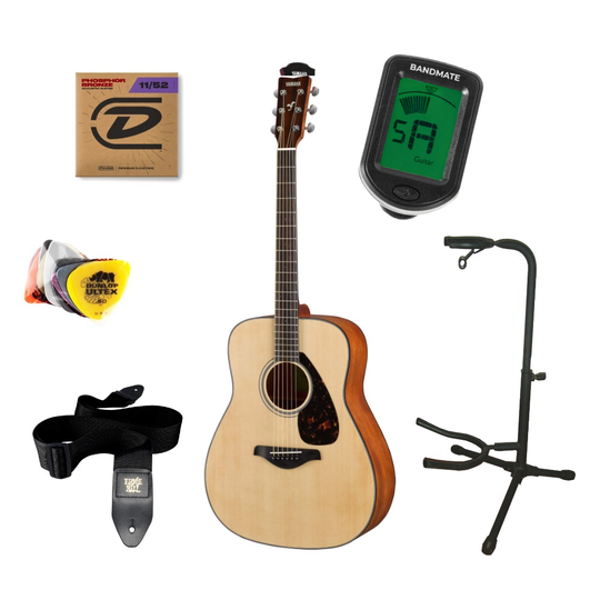 Yamaha FG800M NT II Western Guitar, Natural - Aloituspakkaus