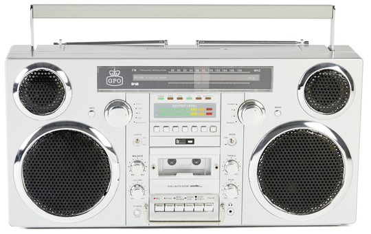 GPO BROOKLYN Ghettoblaster, hopea - GPO Retro