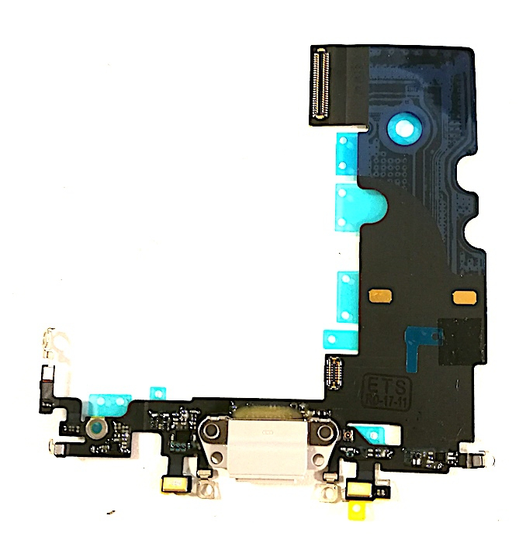 iPhone 8 Plus Latausportti flex-kaapeli + kuulokeliitäntä + mikrofoni - Kulta