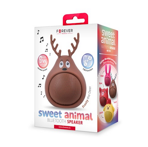 Forever ABS-100 Sweet Animal Bluetooth Kaiutin Ruskea Poro