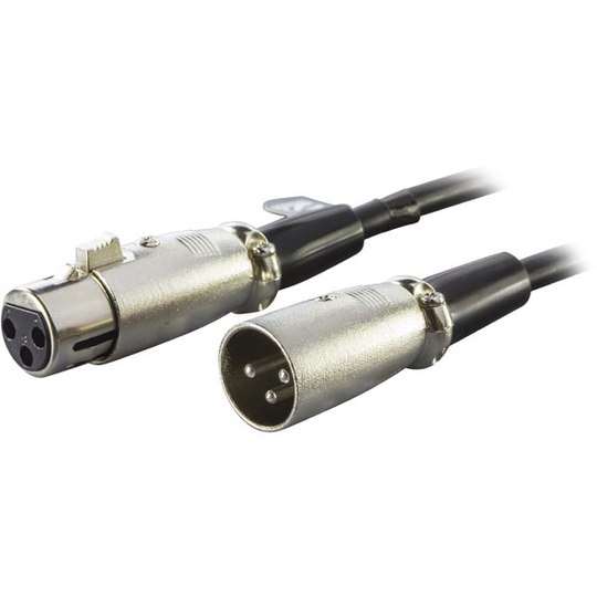 XLR- äänikaapeli 3-pin ur - 3-pin na 2m musta