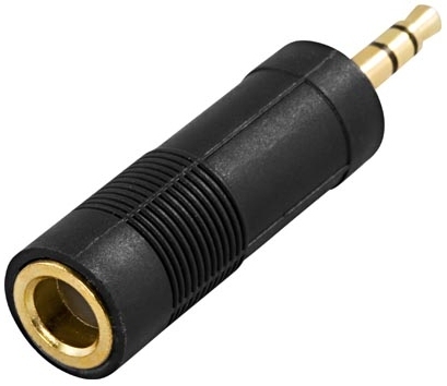 Äänisovitin, 6,3 Mm Naaras - 3,5 Mm Stereo Uros