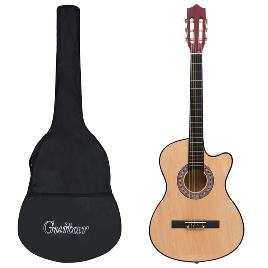 vidaXL 12-osainen akustinen cutaway-kitarasetti 6-kielinen 38"