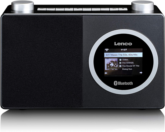 Lenco DIR-70 Internet Radio Bluetoothilla, musta