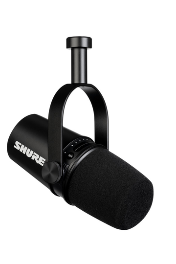 Shure MV7 podcast mikrofoni, musta