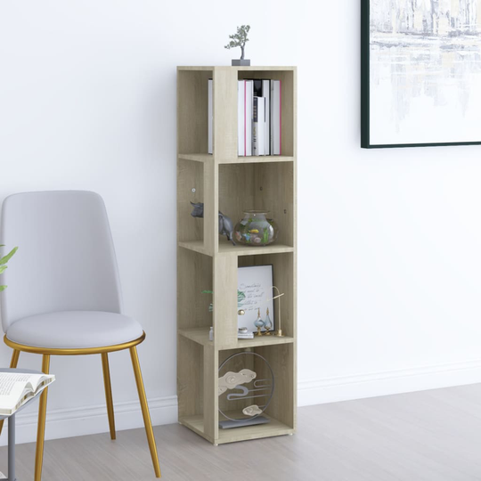 vidaXL Kulmakaappi Sonoma-tammi 33x33x132 cm lastulevy