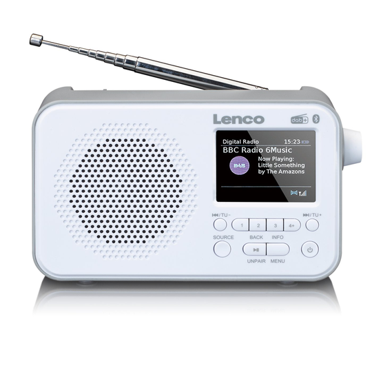 Lenco PDR-035 DAB Radio, Valkoinen