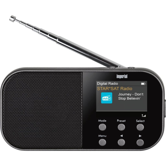 Extremely Small-sized, Integrated Battery-operated DAB+/FM Radio With 2” TFT Colour Display, Alarm