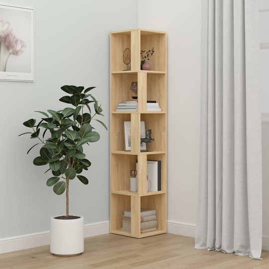 vidaXL Kulmakaappi Sonoma-tammi 33x33x164,5 cm lastulevy