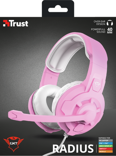 TRUST GXT411P RADIUS HEADSET PINK