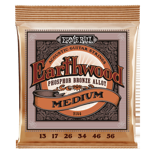 Ernie Ball Earthwood Fosforipronssikitaran jouset, akustinen kitara Medium 013-056 - Ernie Ball