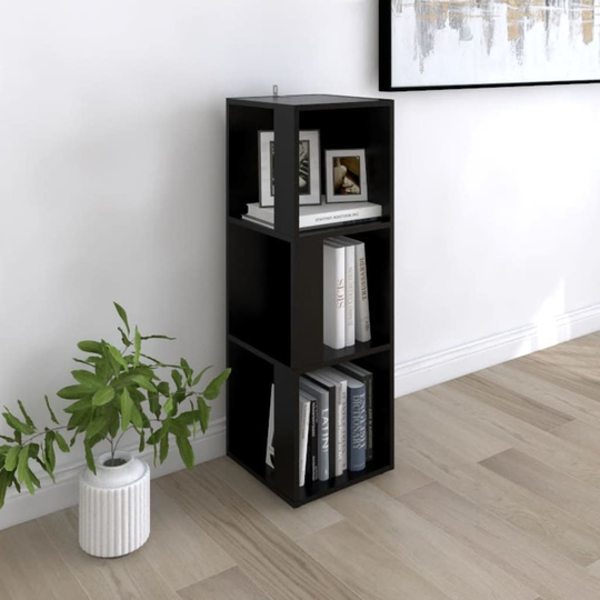 vidaXL Kulmakaappi musta 33x33x100 cm lastulevy