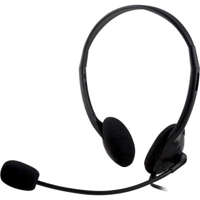 Headset Ja Mikrofoni, äänensäätö Kaapelissa, 2m Kaapeli, Musta
