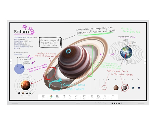SAMSUNG 85" FLIP PRO WM85B DIGITAL FLIPBOARD,UHD,TOUCH, HDMI X2, DP, TIZEN 6.5 LANDSCAPE