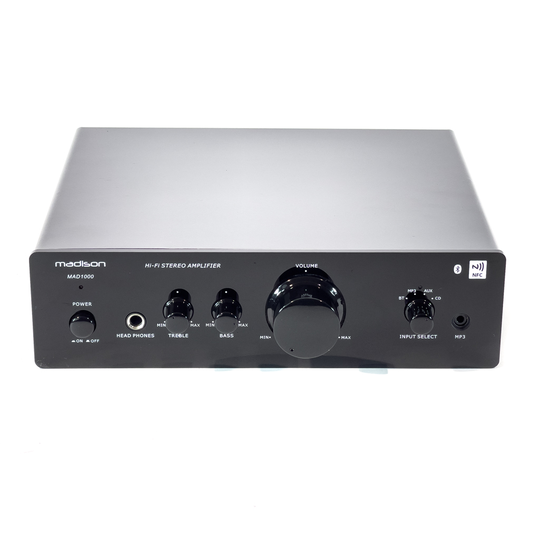 MAD1000 HI-FI-vahvistin Bluetoothilla, 2x50 wattia. - MADISON