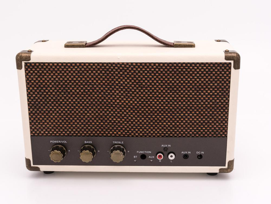 GPO Westwood Bluetooth-kaiutin, valkoinen/ruskea - GPO Retro