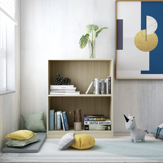 vidaXL Kirjahylly Sonoma-tammi 60x24x74,5 cm tekninen puu