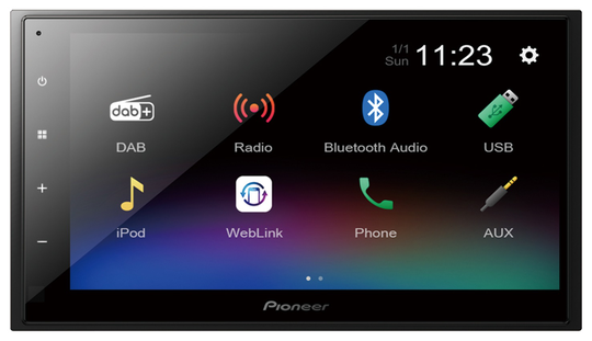 Pioneer DMH-A340DAB Multimediasoitin - Bluetooth / DAB+ - Pioneer Bilstereo