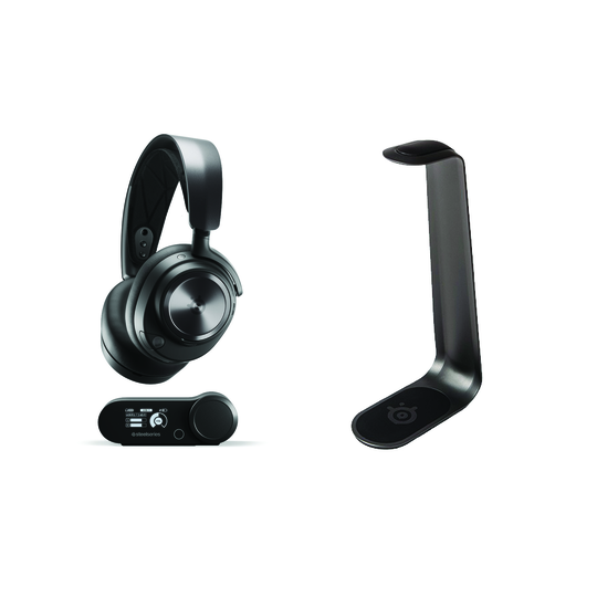 Steelseries - Arctis Nova Pro Wireless - Gaming Headset + Steelseries - HS1 Aluminum Headset Stand - Bundle