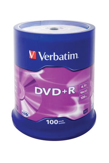 DVD+R, 16x, 4.7 GB/120 Min, 100-pack Spindel, AZO