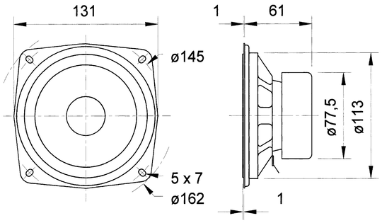 SC13 hifi kaiutin 13 cm 8 Ohm