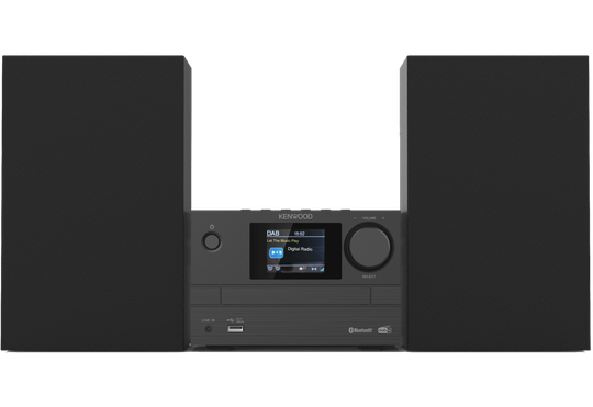 Kenwood M-525DAB Miniantenni, jossa on Bluetooth ja DAB+ (musta).