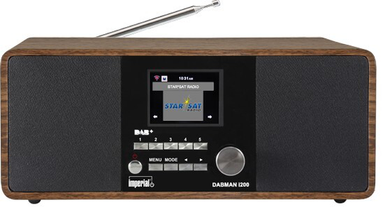 DABMAN I200 Hybrid Radio, Stereo, Internet/DAB+/FM RDS, Wood